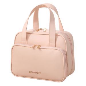 RETAO ไม่ซึมน้ำ กระเป๋าเก็บเครื่องสำอาง หลายฟังก์ชัน ความจุขนาดใหญ่ กระเป๋าแต่งหน้าสำหรับเดินทาง กระเป๋าเครื่องสำอาง ป้องกันฝุ่น กระเป๋าซักผ้าผู้หญิง กลางแจ้ง