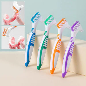 Denture Set Denture Cleaning Brush Deep Cleaning False Teeth Tool Reusable Invisible Orthodontic Braces Descaling Brush Oral Care Supplies