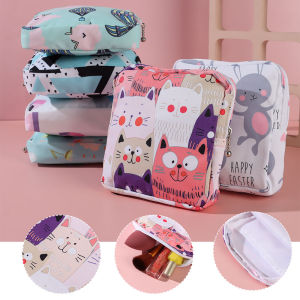MKEB Women Girls Headphone Case Napkin Towel Sanitary Napkin Storage Bag Storage Pouch Coin Purse Sanitary Pad Bags