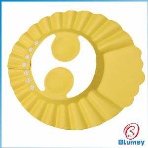 Blumey หมวกอาบน้ำ กันน้ำ สำหรับสระผมเด็ก ปิดหูปรับได้  Baby waterproof shampoo cap