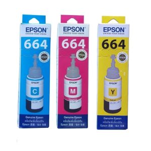 EPSON Ink bottle T6642/T6643/T6644(C/M/Y) หมึกเติม ยี่ห้อเอปสัน 3 ขวด  (3 สี) ของแท้