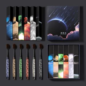 6in1 Luxury Toothbrush Set Soft Hair Toothbrush Gift Set Toothbrush Starry Sky Series Toothbrush Set Berus Gigi Lembut牙刷