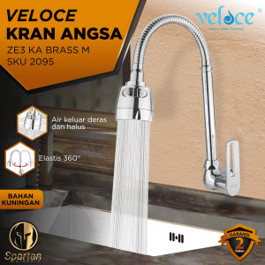 Kran Angsa Fleksibel / Keran Sink Cuci Piring Dapur Drat Tembok 1/2 inch Veloce Garansi 2095