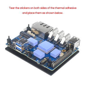 Vỏ hợp kim nhôm thụ động làm mát vỏ vỏ kim loại với nhiệt miếng dính Bộ vít cho cam Pi 5 +