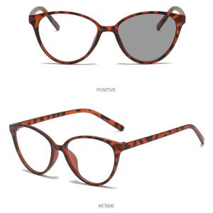 BIF - Kacamata Korea Wanita Anti Radiasi Photocromic Wanita Fashion Cat Eye Eyeglasses
