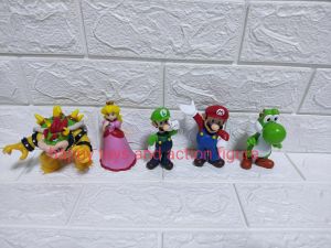 CWVS SUPER MARIO TOY COLLECTIBLES RUBBERIZED 5 PIECES CHARACTERS TOY FOR KIDS