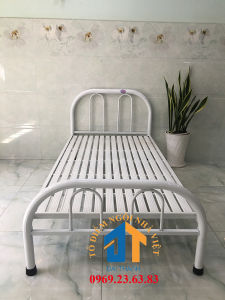Giường  sắt đơn giản kích thước 1mx2m kiểu dáng hiện đại sang trọng hàng Việt Nam chất lượng cao - Nội Thất Đại Thành