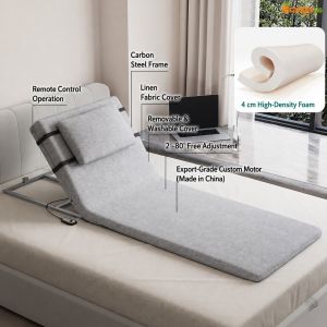 Electric Adjustable Bed Home Care Multi-Function Backrest Device Support No Install Fits All Beds