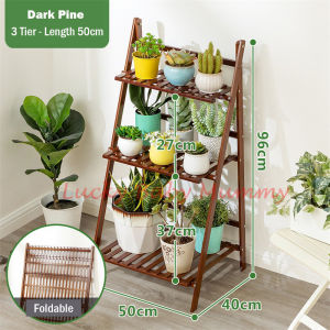 3 Tier 4 Tier Plant Rack Flower Stand Flower Rack - 100% natural bamboo - Pretty Display / Rainbow