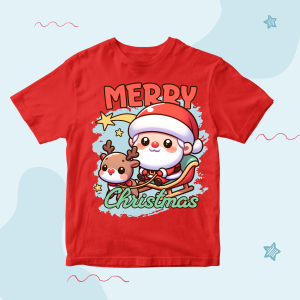 Code8.id DTF2 Baju Kaos Natal Anak Laki Laki Karakter Santa Rusa Best Seller MURAH DAN TRENDY