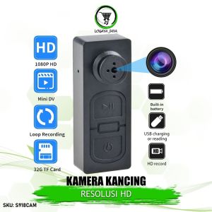Spy Camera Kancing Non Wifi Button Camera Tombol Thisrt Camcorder Perekam Vidio Poto Hidden Spycam Kamera Pengintai Mata mata Detektif Mat mata Rahasia Mini Tersembunyi CCTV Kecil Murah Original