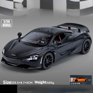 【WJ】 1:24/1:32 McLaren 720S alloy diecast car model with butterfly door with sound and light pull back for kids boy children toy car collection gift