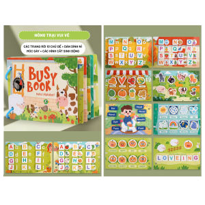 BỘ BUSY BOOK BÓC DÁN HỌC TIẾNG ANH VÀ TƯ DUY CHO BÉ TỪ 2- 6 TUỔI