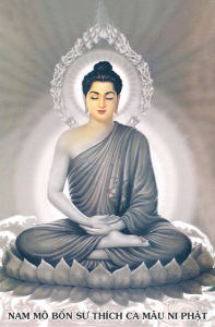 Tranh gắn đá đính kín toàn bộ Phật Thích Ca