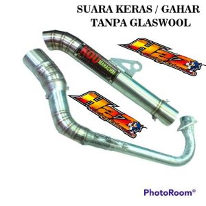 Knalpot Racing HZ KOU Mahachat Warna Emas untuk SUZUKI GSX/S 150/Motoposh - Suara Kerak Tanpa Glaswool