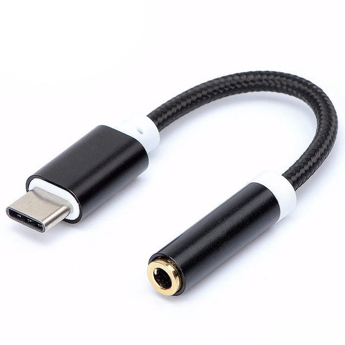 Adapter USB Type-C ke 3.5mm Audio Port Braided - PJ1645-01 / Adapter OTG Konverter USB Type C ke 3.5mm Audio Microphone hp Headset Earphone Port Braided Multifungsi / Splitter Kabel Data Penghubung Sambungan Type C Audio Microphone Hp Smartphone Murah