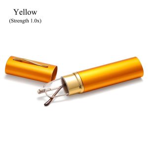 GUQIANFANG86 gọn nhẹ Trọng lượng nhẹ Chống ánh sáng xanh Mảnh mai Độc giả cho Nam Nữ với Hộp đựng bút Kẹp Kính đeo mắt Kính đọc