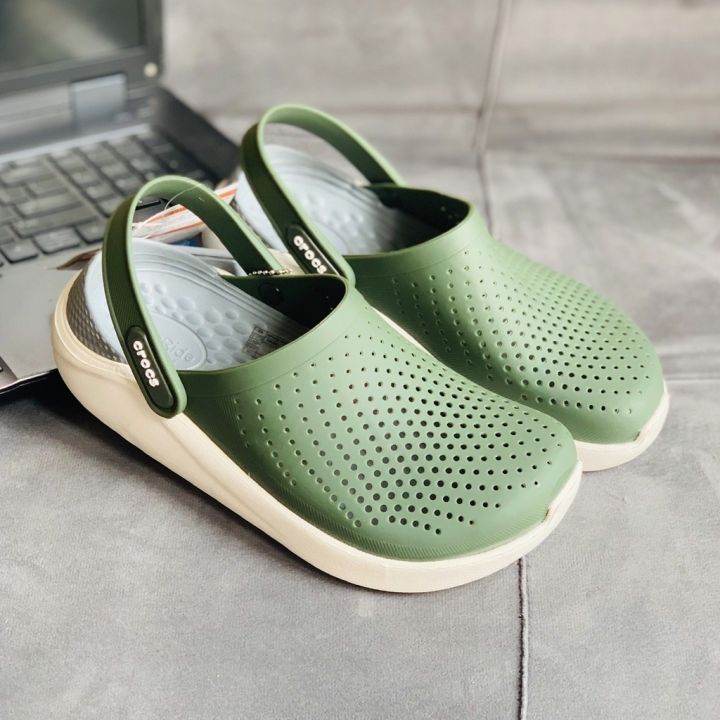 Dép Cross Literide Nam Nữ Xanh Rêu - FREESHIP + Hàng loại 1 - giày sục ...