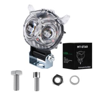 lampu sorot universal tahan air lampu kabut depan 12V motor mobil 30W desain burung hantu Fog Lamp