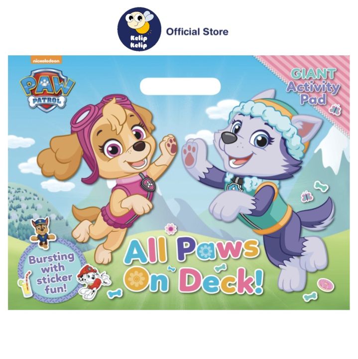 PAW Patrol All Paws on Deck Giant Colouring Pad with 40 stickers & 47 ...