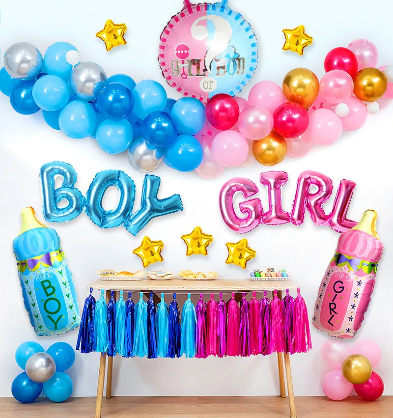 Gender Reveal Party Decoration Set Baby Shower Girl or Boy Balloon