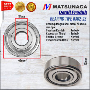 Matsunaga Ball Bearing Laher Tipe 6302