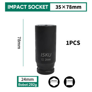 ISKU Mata sok Impact 8-24mm Panjang and pendek Mata Kunci Sok