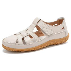 Free Shipping Plus-Size 35-44 Summer Handmade Retro Sandals Soft-Soled Mom Shoes Velcro Closure Casual WomenS Shoes Beach Shoes