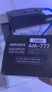 Top filter armada am 777 filter gantung 1 set filter atas mesin kecil tipe 1200 daya 8 watt h max 1 meter