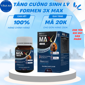 Tăng cường sinh lý nam Formen 3X Max - Chống xuất tinh sớm rối loạn cương dương bổ thận tráng dương