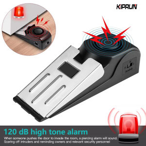 KIPRUN Door Stop Alarm Door Stopper with 120DB Security Alarm Anti-Theft Security Floor Wedge Doorstop for Travel Apartment Home House