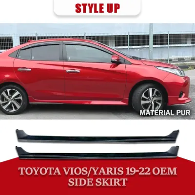 TOYOTA VIOS / YARIS 2019-2022 OEM SIDE SKIRT 2019 2020 2021 2022 MATERIAL PUR WITHOUT PAINT Automotive