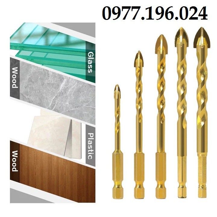 MŨI KHOAN GẠCH MEN - MỦI KHOAN ĐA NĂNG BỘ 5 MŨI