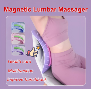 Lumbar disc herniation acupuncture treatment device lying cushion magnetic therapy lumbar stretcher lumbar stretching traction massager