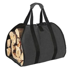 MEEU Foldable Firewood Bag Large Capacity Oxford Cloth Carry Storage Bag Durable Supersized Fireplace Wood Holder Camping