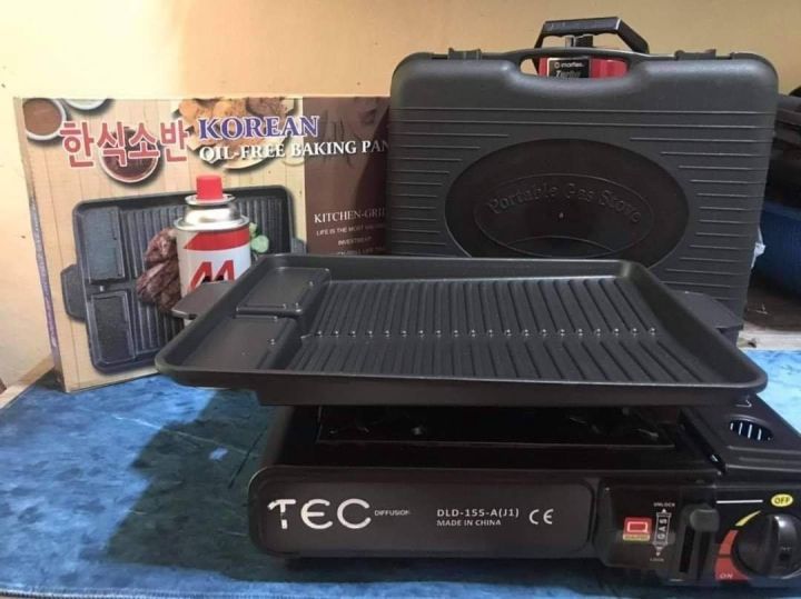 Butane stove and korean baking grill pan set Lazada PH