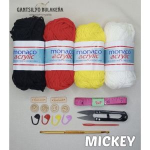 Monaco Acrylic Crochet Starter Set for Beginners | Complete Kit with 4 Assorted Yarn Skeins 2.5mm Hook Stitch Markers Tape Measure Scissors & Accessories | Free Basic Crochet Guide for DIY Amigurumi Crafts