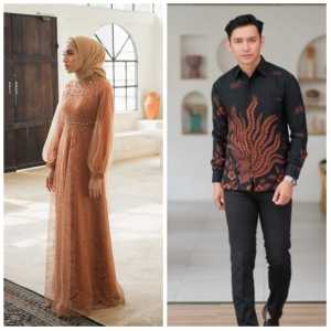 Baju Pasangan 2022 Dress Nadin Brokat Tunangan Kondangan Wisuda Bahan Satin