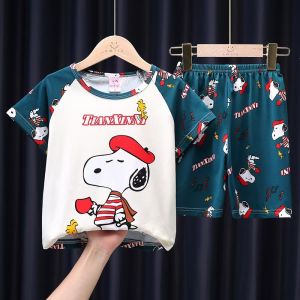 ibaby Pajamas Terno for boys Cartoon Printing Nightwear Homewear Kids Clothes boys