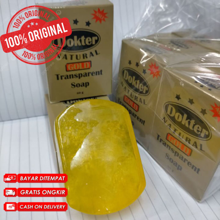 [12pcs] Sabun Wajah Dr Gold Bpom Lusinan / Sabun DR Gold Transparent