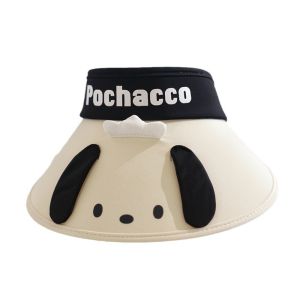 TSEVD Kuromi Kids  Sun Hat Hangyodon Sunscreen My Melody Broad Brim Hat Fashion Top-Empty Cinnamoroll Visor Cap Girls