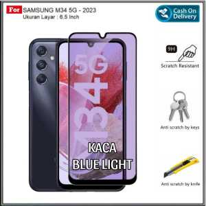 PAKET Tempered Glass For SAMSUNG M34 5G NEW Anti 10D Blue Light Kaca Full Layar