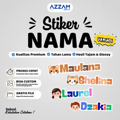 STIKER NAMA STIKER LABEL NAMA STIKER BUKU STIKER SEKOLAH STIKER LABEL