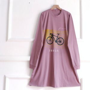 Tunik Wanita Dewasa Jumbo Gowes Tunik Bahan Kaos Katun Combes Atasan Wanita Oversize Kekinian