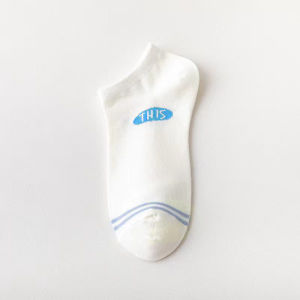 Bayar Di Tempat - Kaos Kaki Pendek Fashion Korea / Kaos Kaki Wanita Motif Beruang Biru Muda