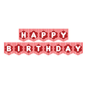 (1Set) Banner Happy Birthday segilima GARIS banner ulang tahun garis banner ultah