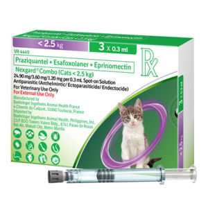 Nhỏ gáy mèo NEXGARD COMBO nội ngoại ký sinh trùng