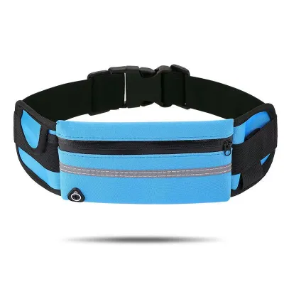 Running Waist Bag Outdoor Sports Running Gym Cycling Pouch With Bottle Holder Unisex Marathon Waist Packs Waterproof Reflective Strips Belly Bag Beg Pinggang 运动腰包