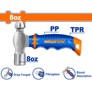 Wadfow 6inch/160mm Mini Ball Pein Hammer 8oz Drop-forged Hammerhead WHM53D8 WAD-HT OSOS