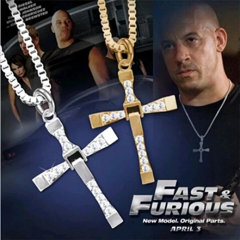 Celebrity Cross Necklace Men Dominic Toretto The Fast And The